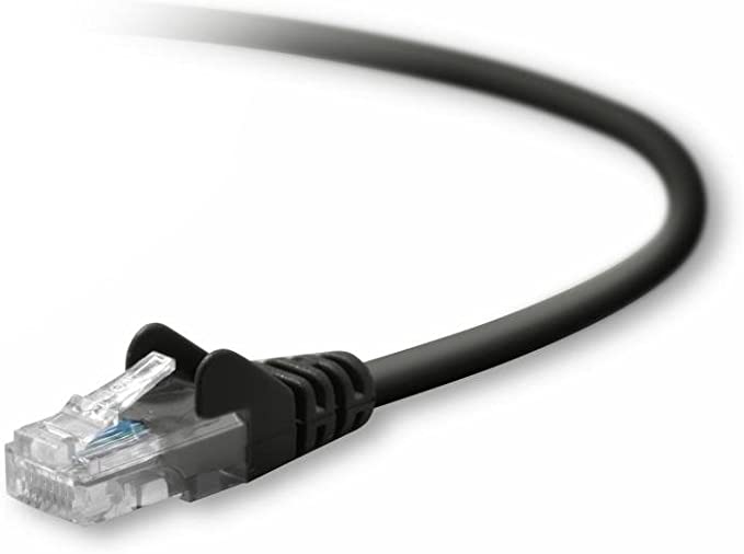 Belkin Cable de conexión sin enganches CAT5e de 20 pies (negro) (A3L791-20-BLK-S)